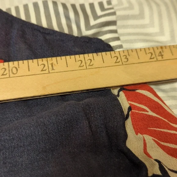 Lucky Brand Orange and Navy Sleeveless Boxy Blouse. 2 For $10 - Picture 4 of 5